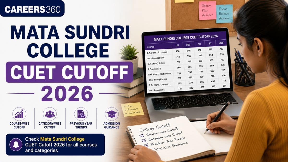 Mata Sundri College CUET Cutoff 2026 (Out Today): Course-wise & Category-wise Scores